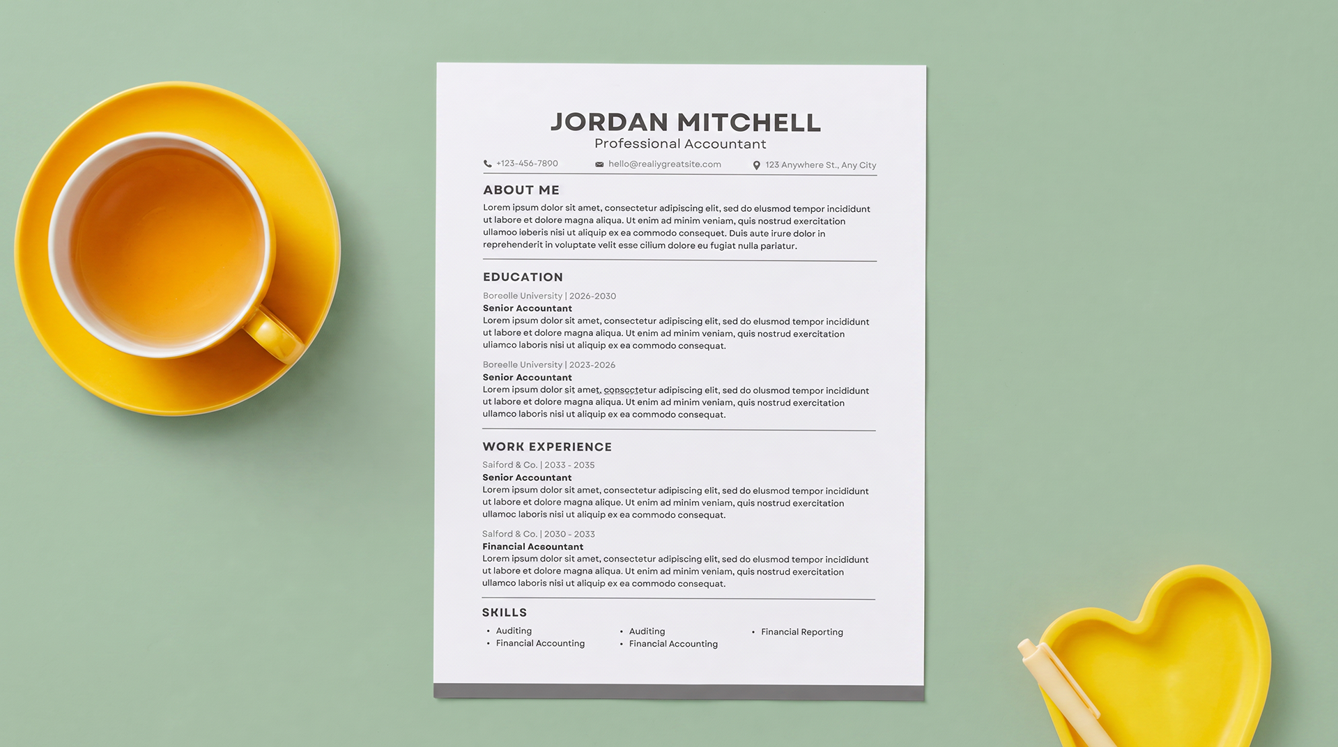 Microsoft Word resume template